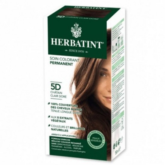 Herbatint gel colorant permanent 5d châtain clair doré 60ml