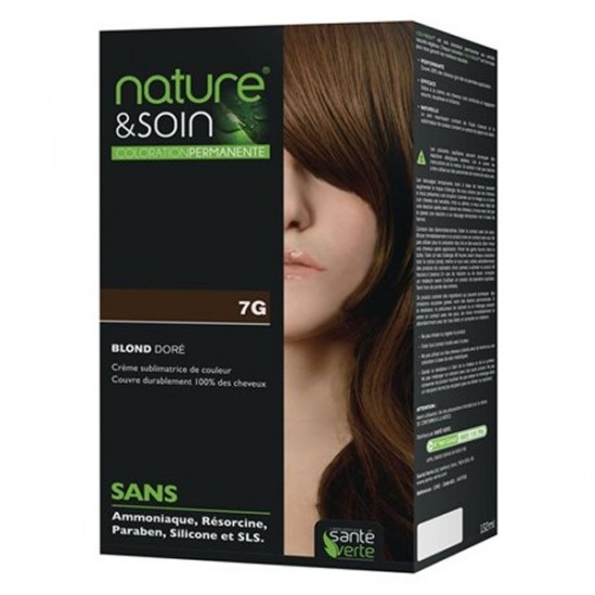 Santé verte nature & soin coloration permanente 7G Blond doré 132ml