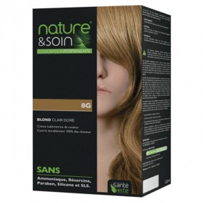 Santé verte nature & soin coloration 8N 8G Blond clair 129ml