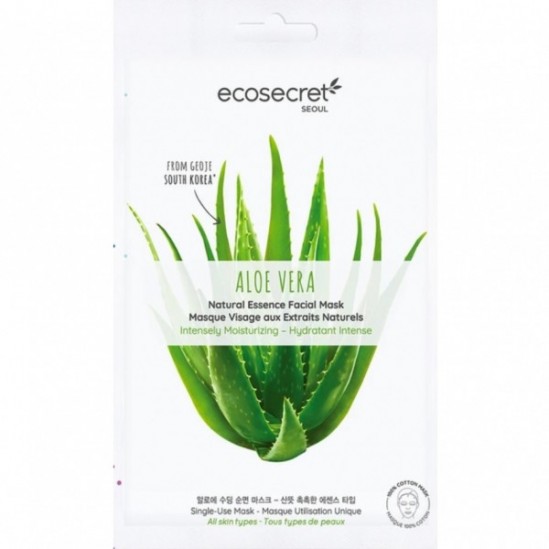 Eco secret masque visage aloe vera cotton hydratant intense 20 ml