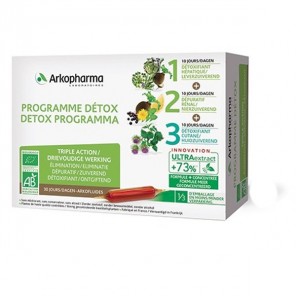 Arkopharma arkofluides bio programme détox triple action 30 ampoules