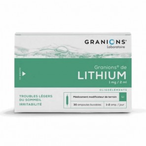 Granions de lithium 30 ampoules 60ml