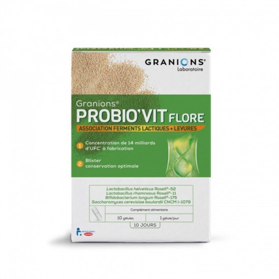 Granions probio'vit flore 10 jours 10 gélules