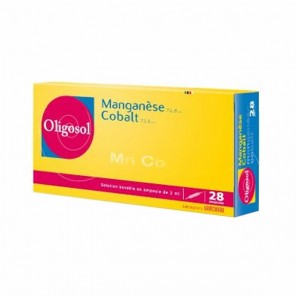 Oligosol manganèse cobalt 28 ampoules 56ml