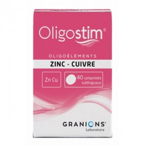 Granions oligostim zinc cuivre 40 comprimés