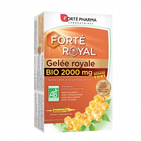 Forté pharma gelée royale bio 2000mg 20 ampoules