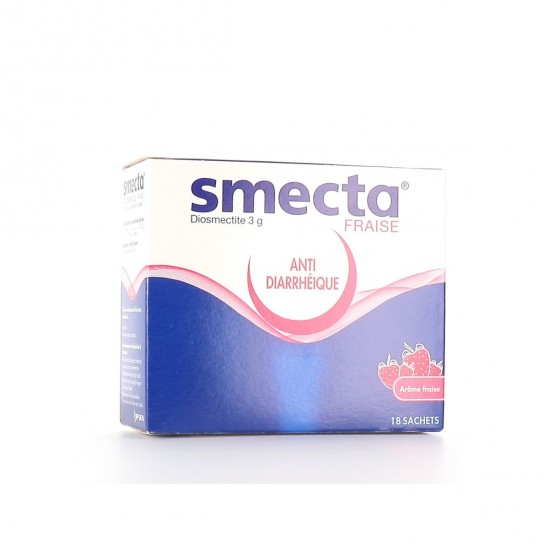 Ipsen smecta fraise poudre 3g 18 sachets