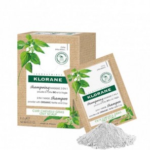 Klorane shampooing masque poudre d'ortie et argile 8X3g