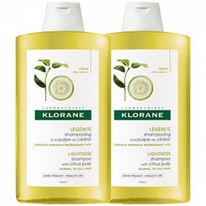 Klorane shampooing à la pulpe de cédrat 2x400ml