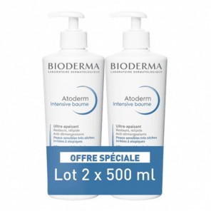 Bioderma atoderm intensive baume peaux sensibles 2x500ml