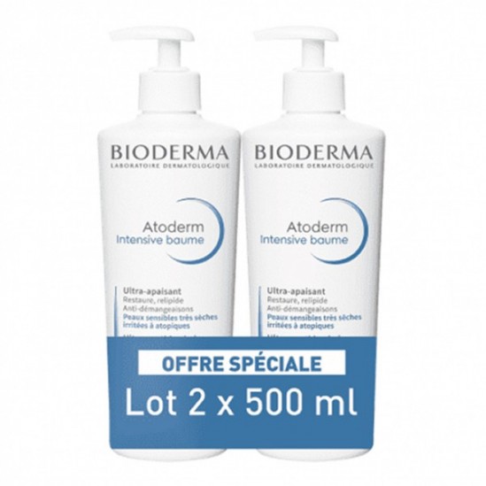 Bioderma atoderm intensive baume peaux sensibles 2x500ml