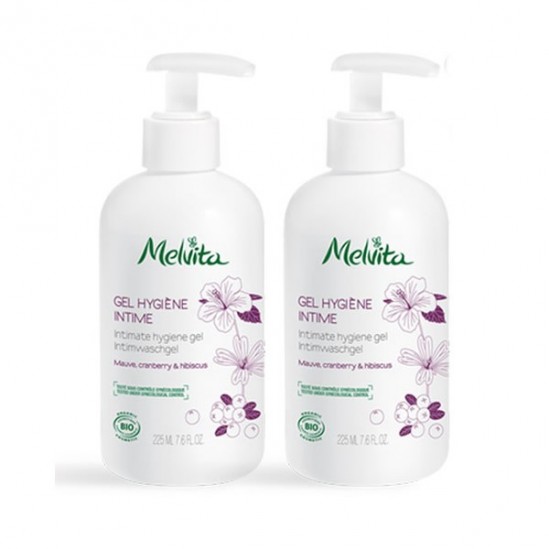 Melvita gel hygiène intime bio 2x225ml