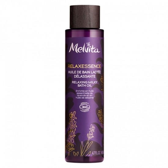 Melvita relaxessence huile de bain lactée délassante 140ml