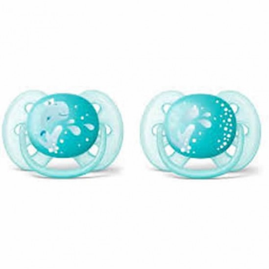 Philips avent sucette ultra douce 6-18 mois lot de 2 scf226/22