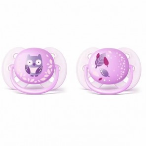 Philips avent sucette ultra-douce 0-6 mois lot de 2 scf227/20