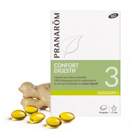 Pranarom Oléocaps 3 digestion & transit intestinal 30 capsules