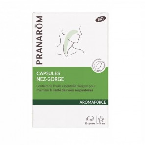 Pranarôm Aromaforce nez-gorge 30 capsules