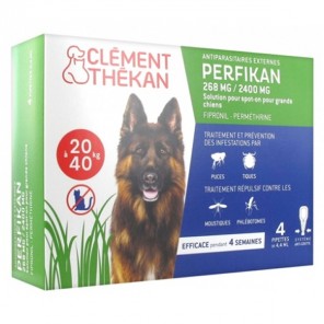 Clément thékan perfikan 268mg/2400mg spot-on grands chiens 20-40kg