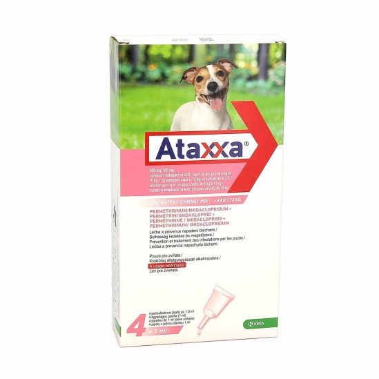 Krka Ataxxa 500mg/100mg chiens de 4 à 10kg