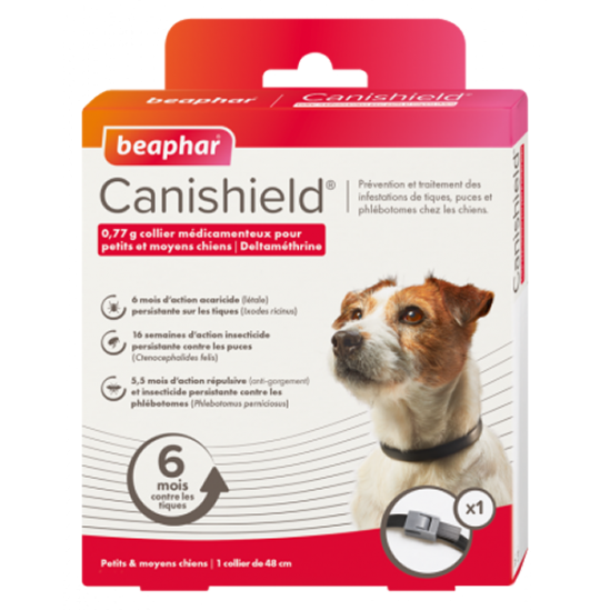 Beaphar canishield collier pour chien petit et moyen 0.77g