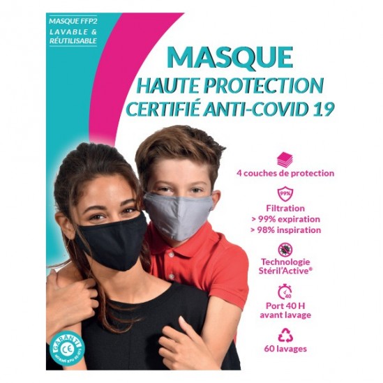 Prescription nature masque enfant ffp2 cuivre taille S noir