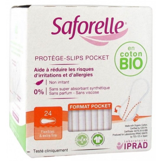 Saforelle protège-slip coton boite de 24