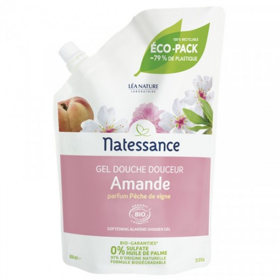 Natessance eco-pack gel douche douceur amande 650ml