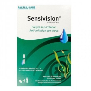 Baush+lomb Sensivision au plantain collyre anti-irritation 10 unidoses