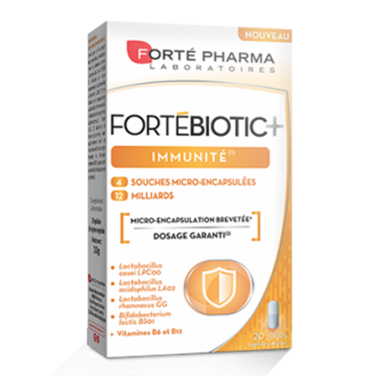 Forté pharma fortébiotic+ immunité complément alimentaire 20 gélules