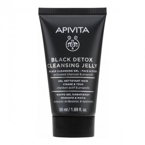 Apivita black detox cleasing jelly gel nettoyant noir 50ml