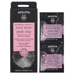 Apivita masque visage argile rose nettoyant douceur 6x2x8ml