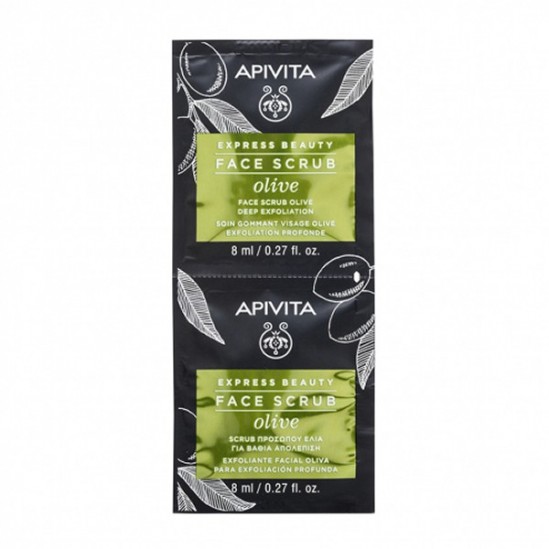 Apivita face scrub soin gommant visage olive 6x2x8ml