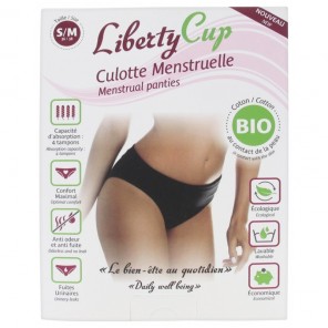 Liberty cup culotte menstruelle bio couleur noir S/M 36-38