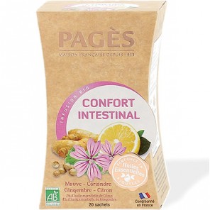 Pagès infusion bio confort intestinal 20 sachets 36g