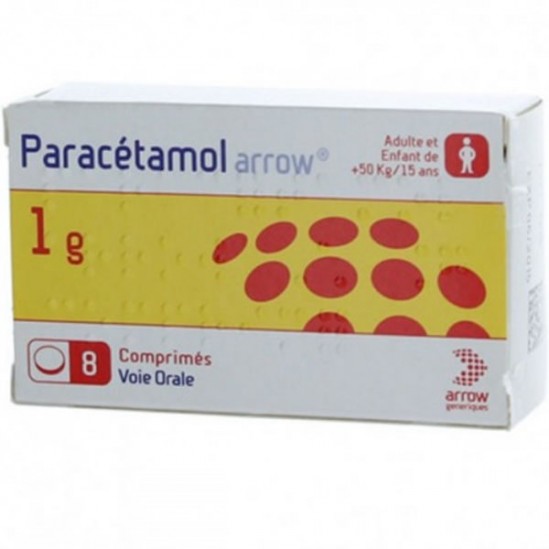 Paracetamol arrow 1g 8 comprimés effervescents sécables