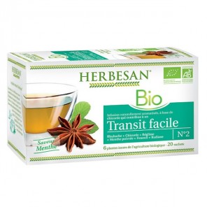 Herbesan bio infusion transit facile n°2 20 sachets