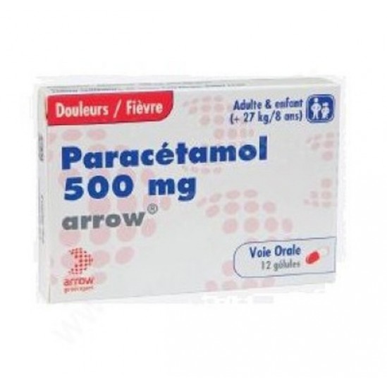 Paracetamol arrow 500mg 12 gélules