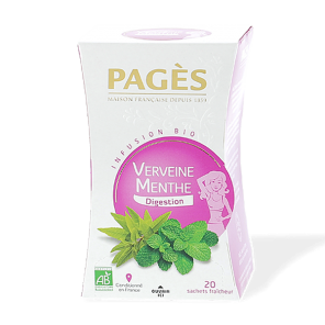 Pagès infusion bio verveine menthe digestion 20 sachets