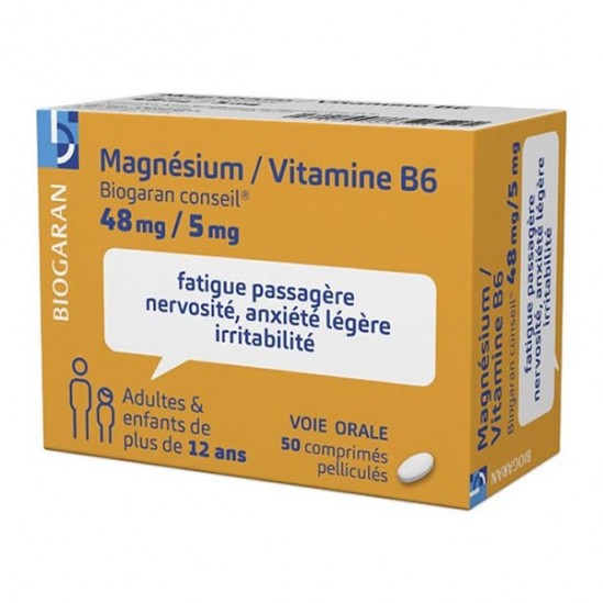 Biogaran magnésium/vitamine b6 50 comprimés