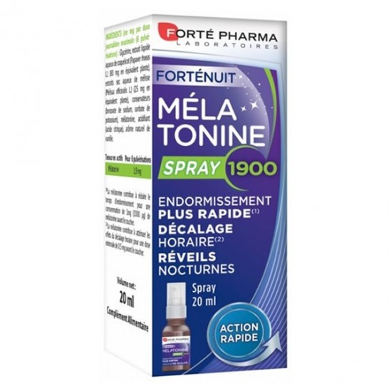 Forte pharma forténuit mélatonine 1900 spray 20ml