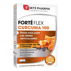 Forté pharma forté flex flash curcuma 100 boîte de 15 gélules