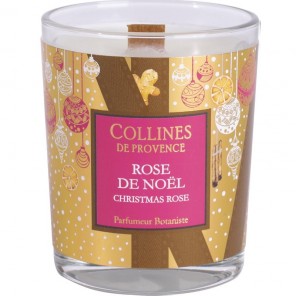 Collines de provence bougie parfumée Noël rose de noël 180g