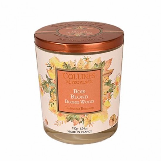 Collines de provence bougie parfumée bois blond 180g