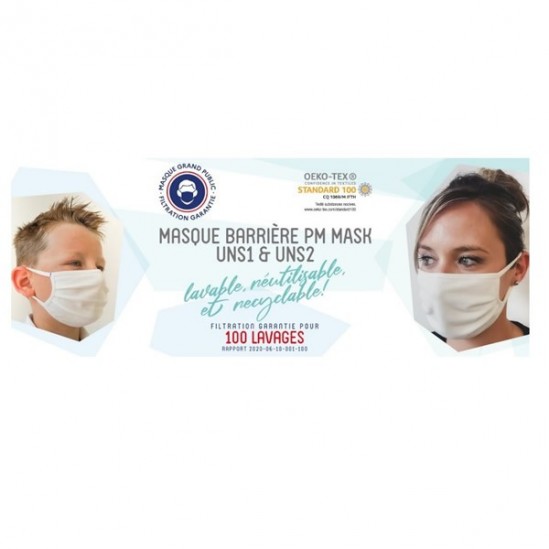 Poyetmotte masques tissus enfants lot 2 UNS1