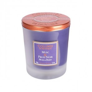 Collines de provence bougie parfumée musc & fruit noir 180g