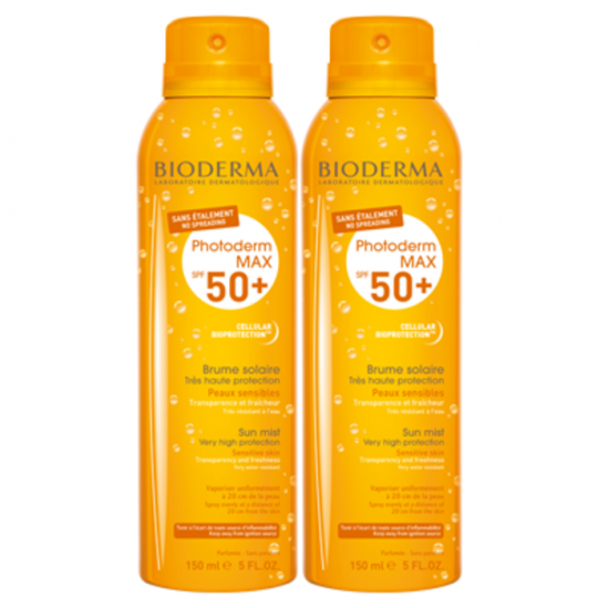 Bioderma photoderm max spf50+ brume solaire 2 x 150ml