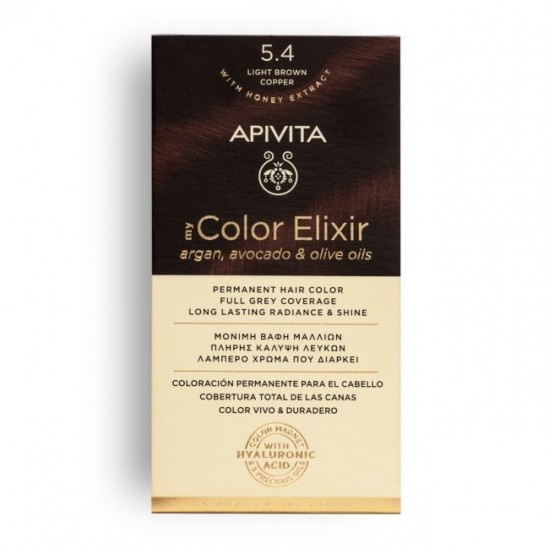 Apivita color elixir 5.4 cuivre brun clair