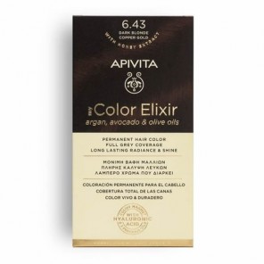 Apivita color elixir 6.43 blond foncé cuivré doré