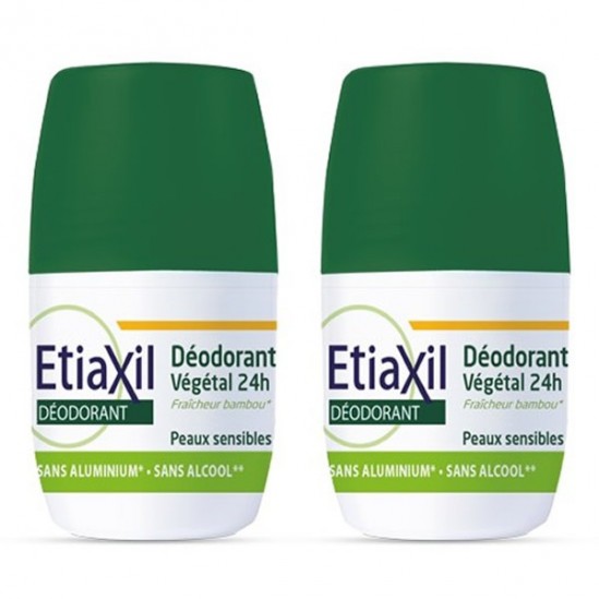 Cooper etiaxil déodorant végétal 24h roll-on 2x50ml