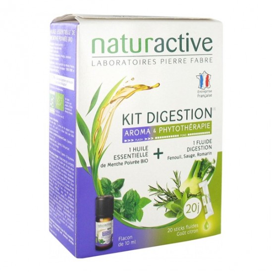 Naturactive kit digestion aroma & phytothérapie 10ml 20 sticks fluides